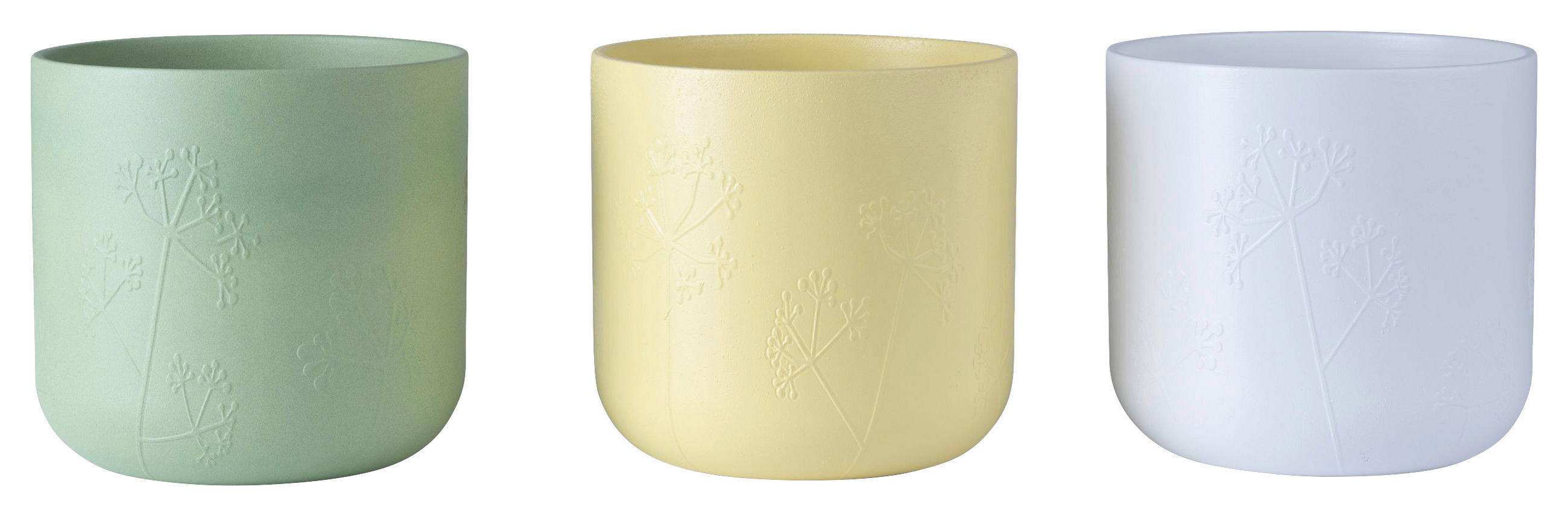 ÜBERTOPF 15,5/14,5 cm  - Hellgelb/Petrol, Basics, Keramik (15,5/14,5cm) - Ambia Home