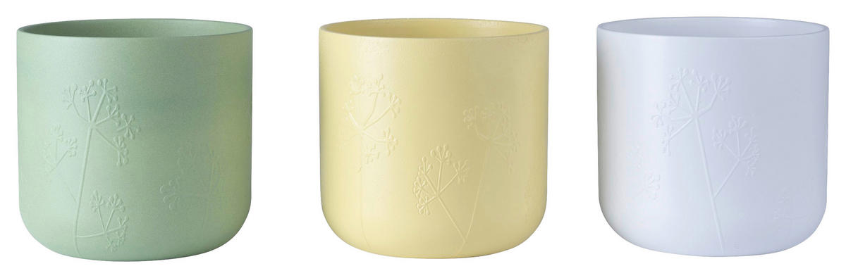 ÜBERTOPF - Weiss/Hellgelb, Basics, Keramik (15,5/14,5cm) - Ambia Home