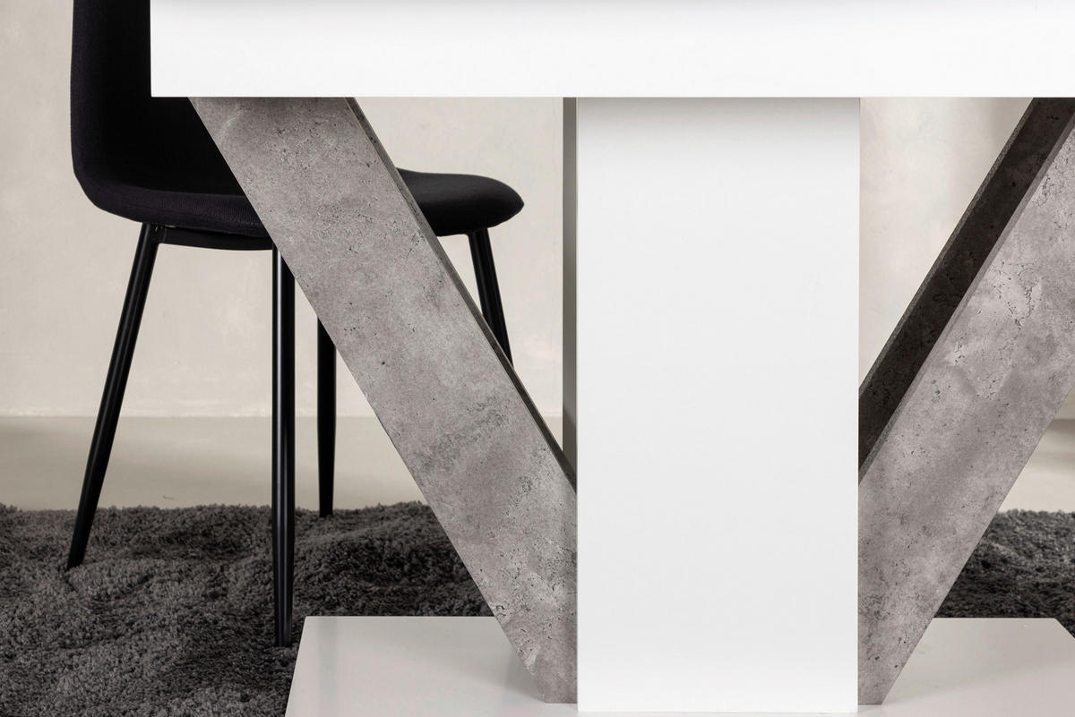 ESSTISCH in Holzwerkstoff 120/80/76 cm  - Weiß/Grau, Design, Holz/Holzwerkstoff (120/80/76cm) - Livetastic