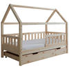HAUSBETT 80/160 cm Naturfarben  - Naturfarben, Modern, Holz/Textil (80/160cm) - MID.YOU