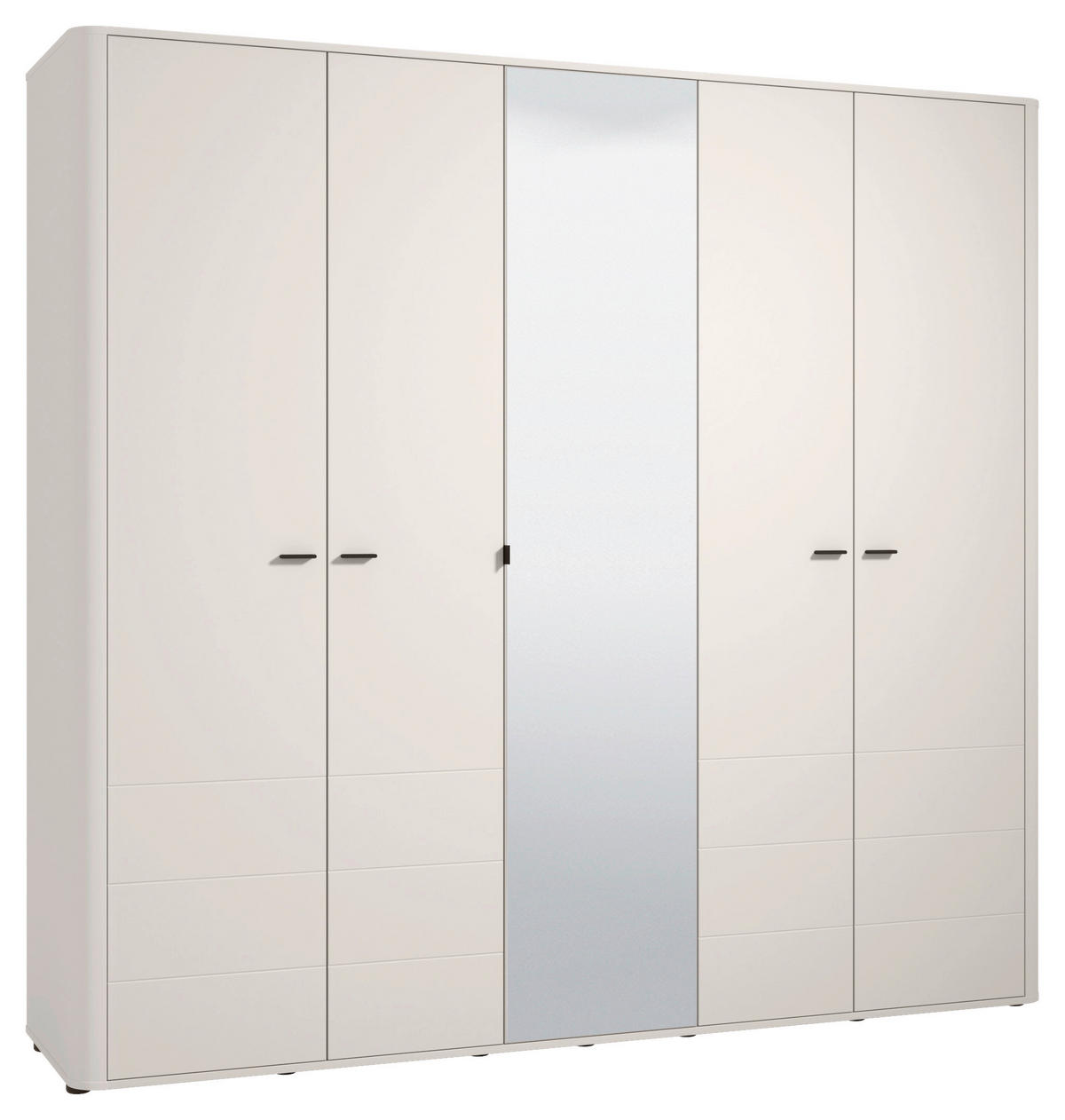 DREHTÜRENSCHRANK  in Kaschmir  - Kaschmir/Schwarz, Basics, Holzwerkstoff/Kunststoff (224,5/210,5/56cm) - MID.YOU