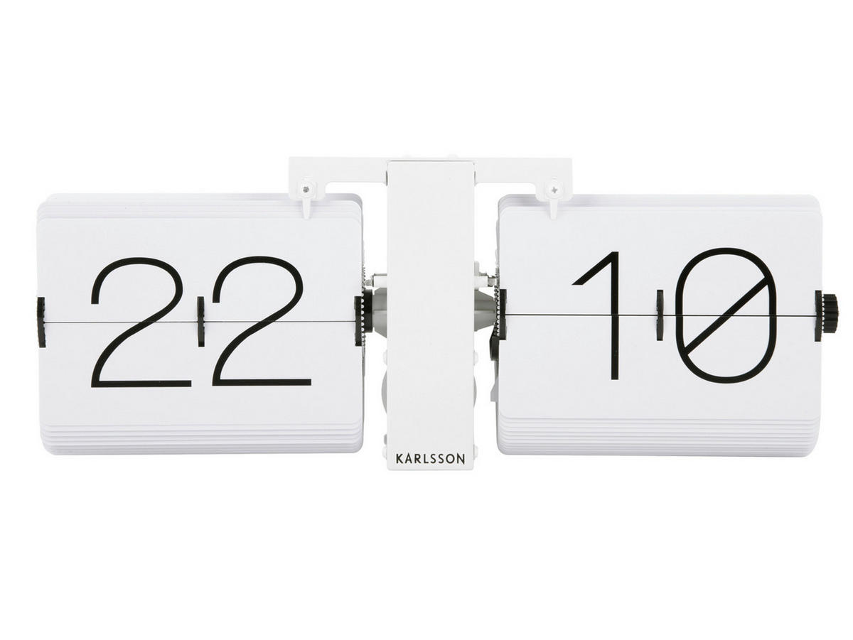 WANDUHR  Weiß  - Weiß, KONVENTIONELL, Kunststoff/Metall (36/14/9cm) - Karlsson