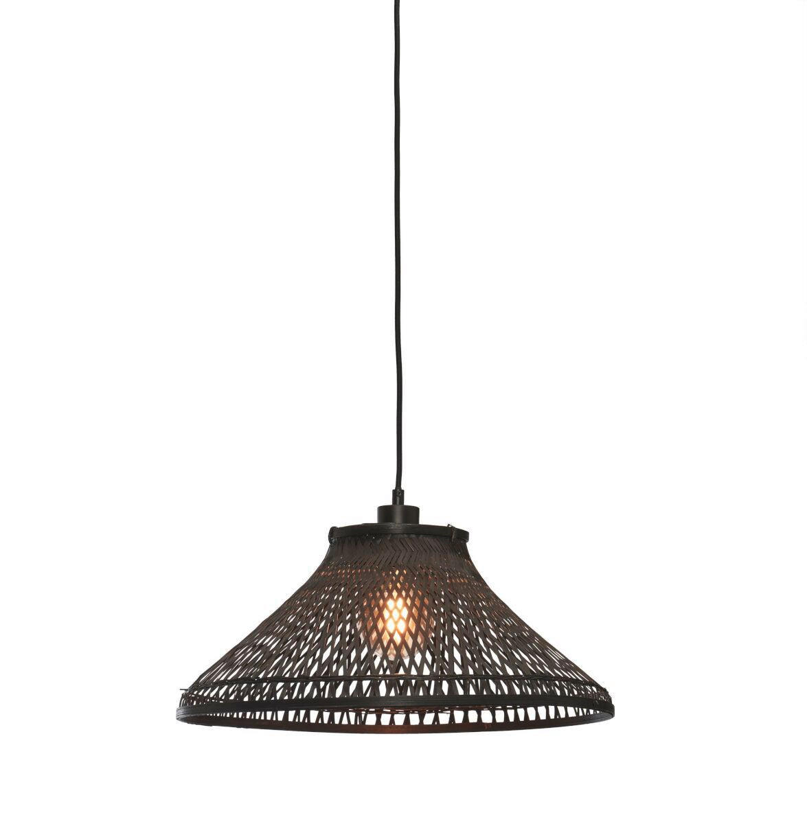 HÄNGELEUCHTE GOOD&MOJO 45/45/20 cm   - Schwarz, Trend, Holz (45/45/20cm) - Good & Mojo