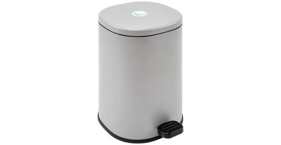 TRETEIMER 5 l Metall, Kunststoff - Taupe/Schwarz, Trend, Kunststoff/Metall (25/31,3cm) - Homeware