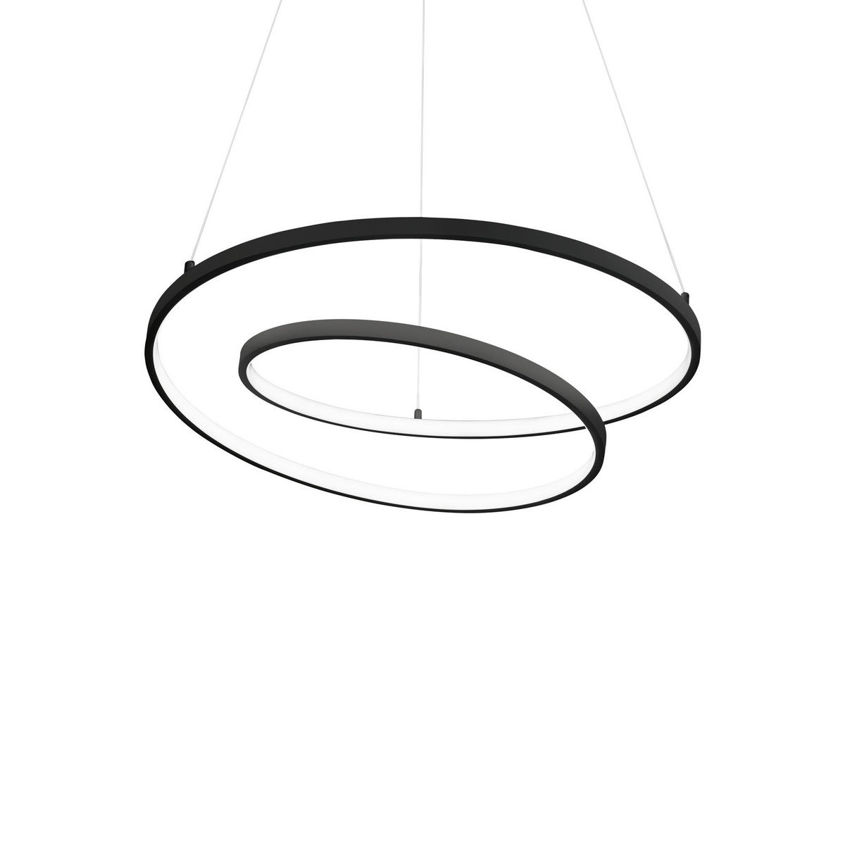 LED-HÄNGELEUCHTE 60/30/150 cm  - Schwarz, Design, Kunststoff/Metall (60/30/150cm) - Ideal Lux