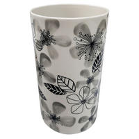 VASE 24.5 cm  - Schwarz/Weiß, KONVENTIONELL, Keramik (13/24,5cm) - Ambia Home