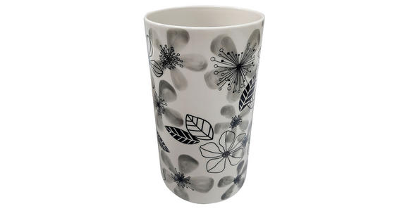 VASE 24.5 cm  - Schwarz/Weiß, KONVENTIONELL, Keramik (13/24,5cm) - Ambia Home