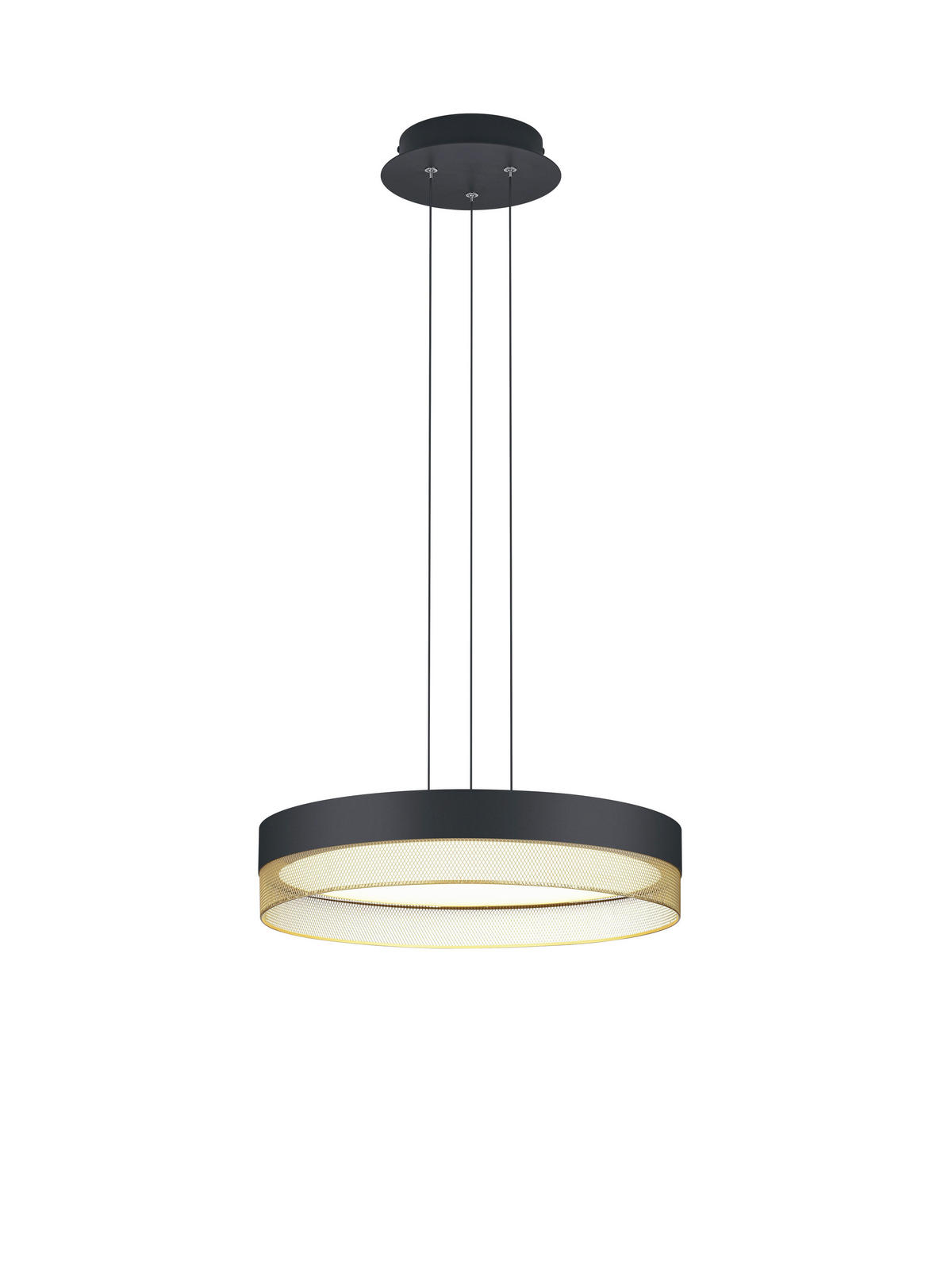 VISEČA LED-SVETILKA  Mesh /4200 lm/2700 K// - zlate barve/črna, Design, kovina (45/150cm)
