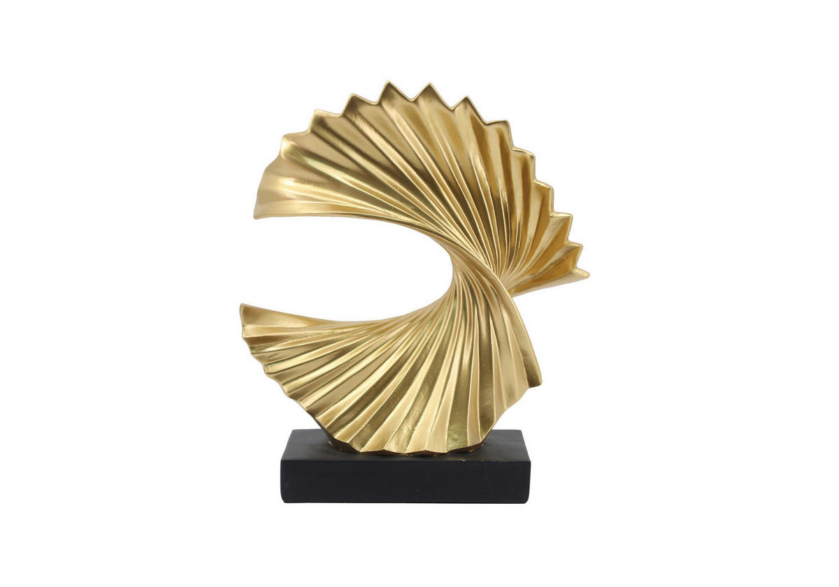SKULPTUR - Goldfarben/Schwarz, Design, Kunststoff (24/28,5/11cm) - Ambia Home