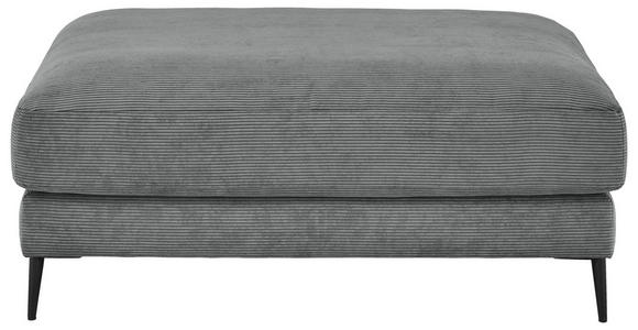 HOCKER in Textil Grau  - Schwarz/Grau, Design, Textil/Metall (120/43/90cm) - Dieter Knoll