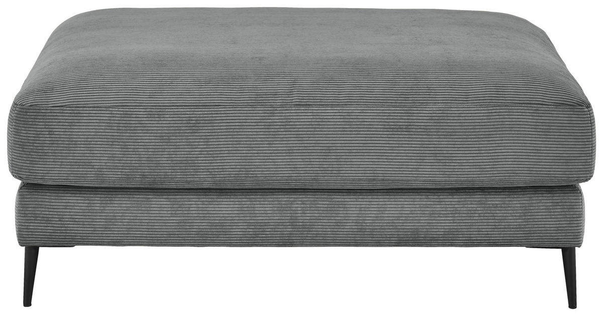 HOCKER in Textil Grau  - Schwarz/Grau, Design, Textil/Metall (120/43/90cm) - Dieter Knoll