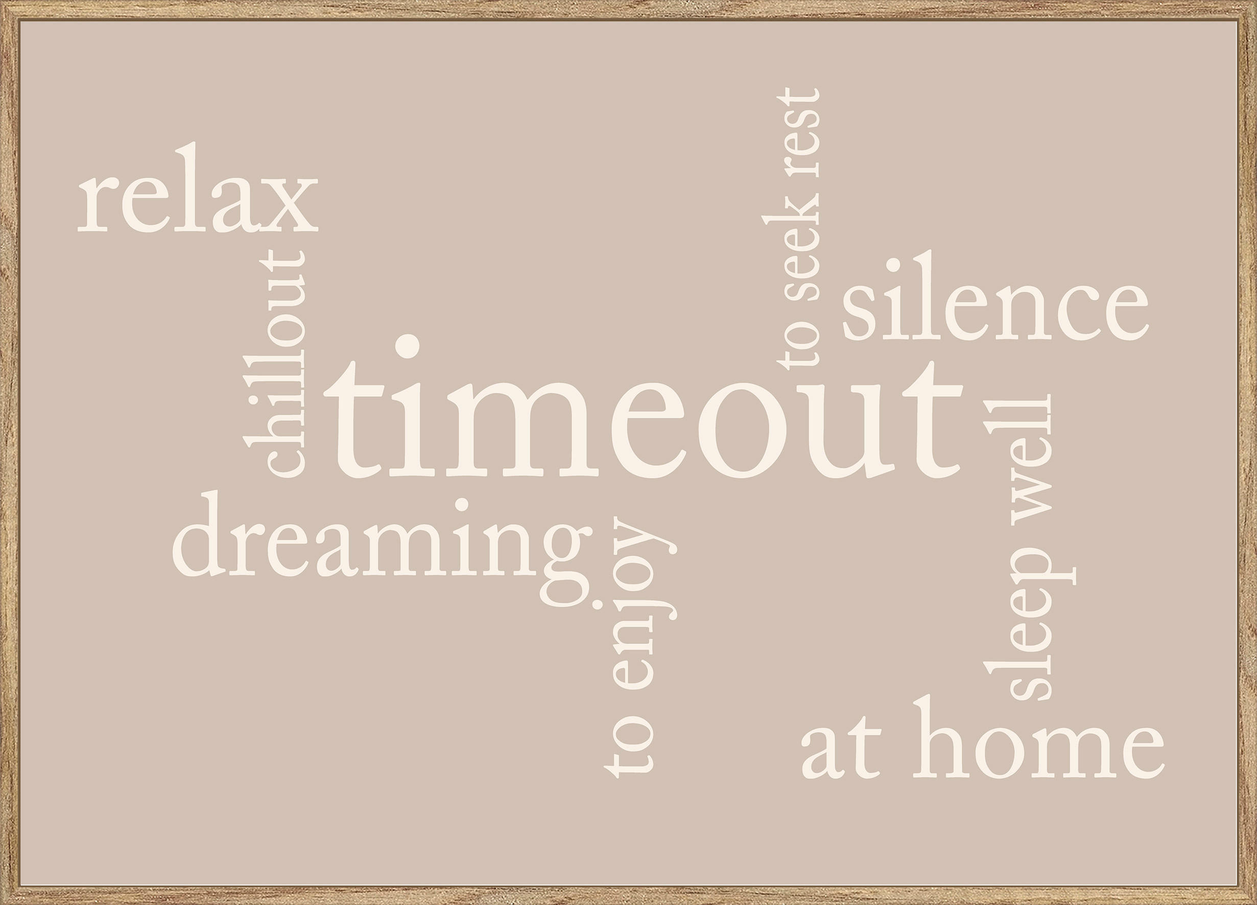 MŰNYOMAT 70/50 cm  - tölgyfa színű/többszínű, Lifestyle, faalapú anyag (70/50cm) - Monee