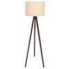 STEHLEUCHTE 38/145 cm    - Walnussfarben, Design, Holzwerkstoff/Kunststoff (38/145cm) - P & B