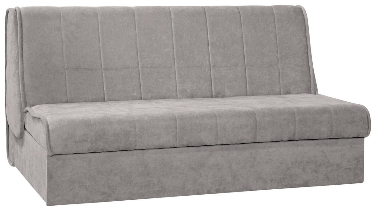 ZOFA S POSTELJNO FUNKCIJO,  siva tekstil  - siva/črna, Konvencionalno, tekstil (166/87/110cm) - Boxxx