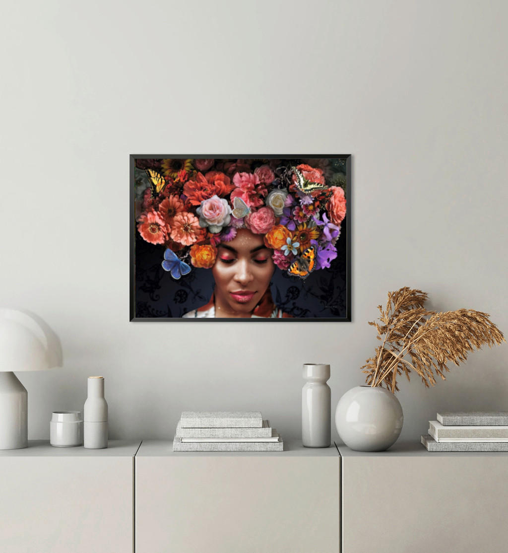 KUNSTDRUCK Tiere, Blumen, Frauen 40/30 cm  - Multicolor, Basics, Papier (40/30cm) - Monee