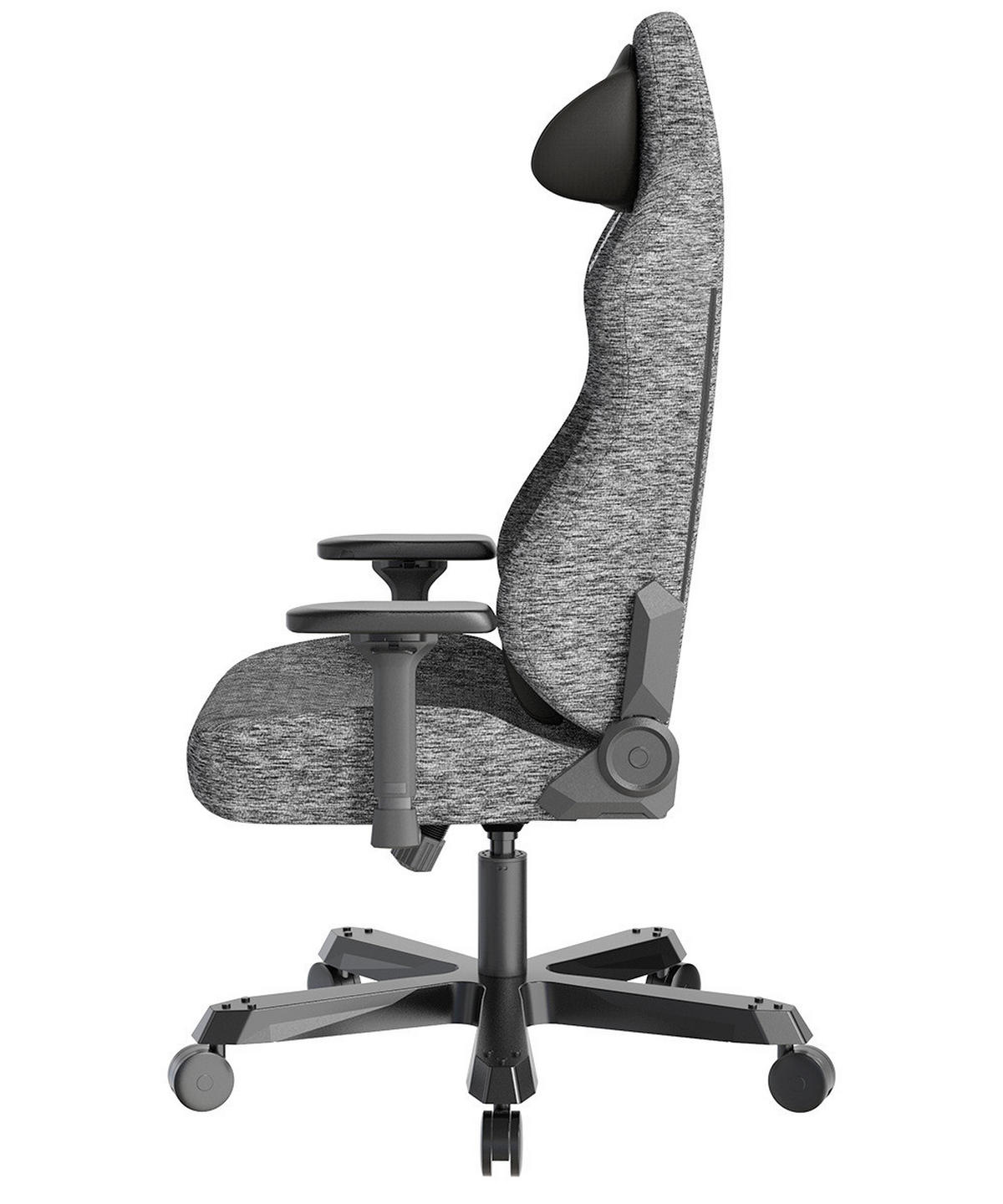 GAMINGSTUHL Grau Metall, Textil   - Schwarz/Grau, KONVENTIONELL, Textil/Metall (80/138,5-148/60cm) - Dxracer