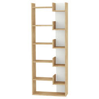 BÜCHERWAND  61/163/22 cm Weiss, Eichefarben  - Weiss/Eichefarben, Design, Holzwerkstoff (61/163/22cm) - Livetastic
