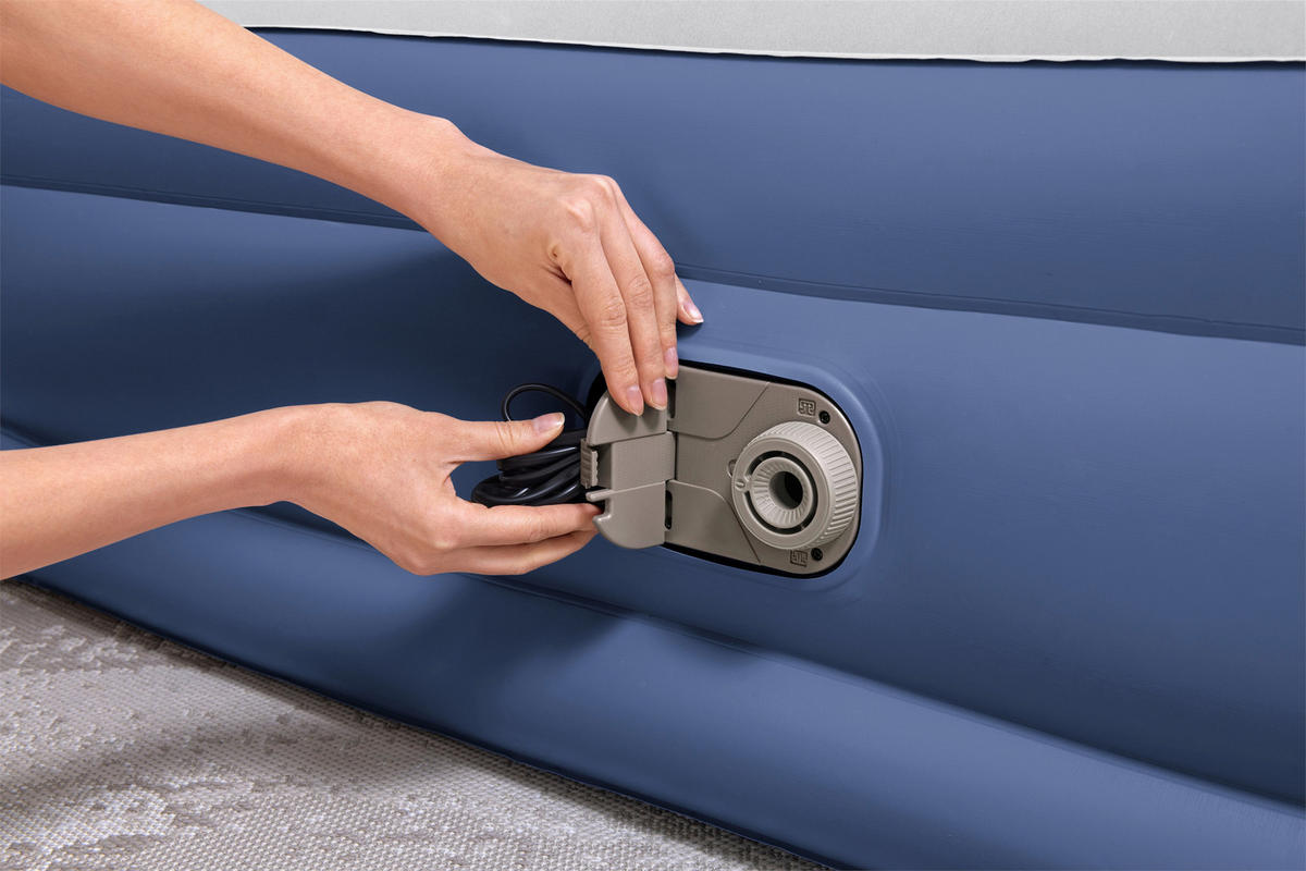 LUFTBETT TRITECH AIR 67630 Hellgrau, Dunkelblau  - Hellgrau/Dunkelblau, KONVENTIONELL, Kunststoff (203/152/46cm) - Bestway