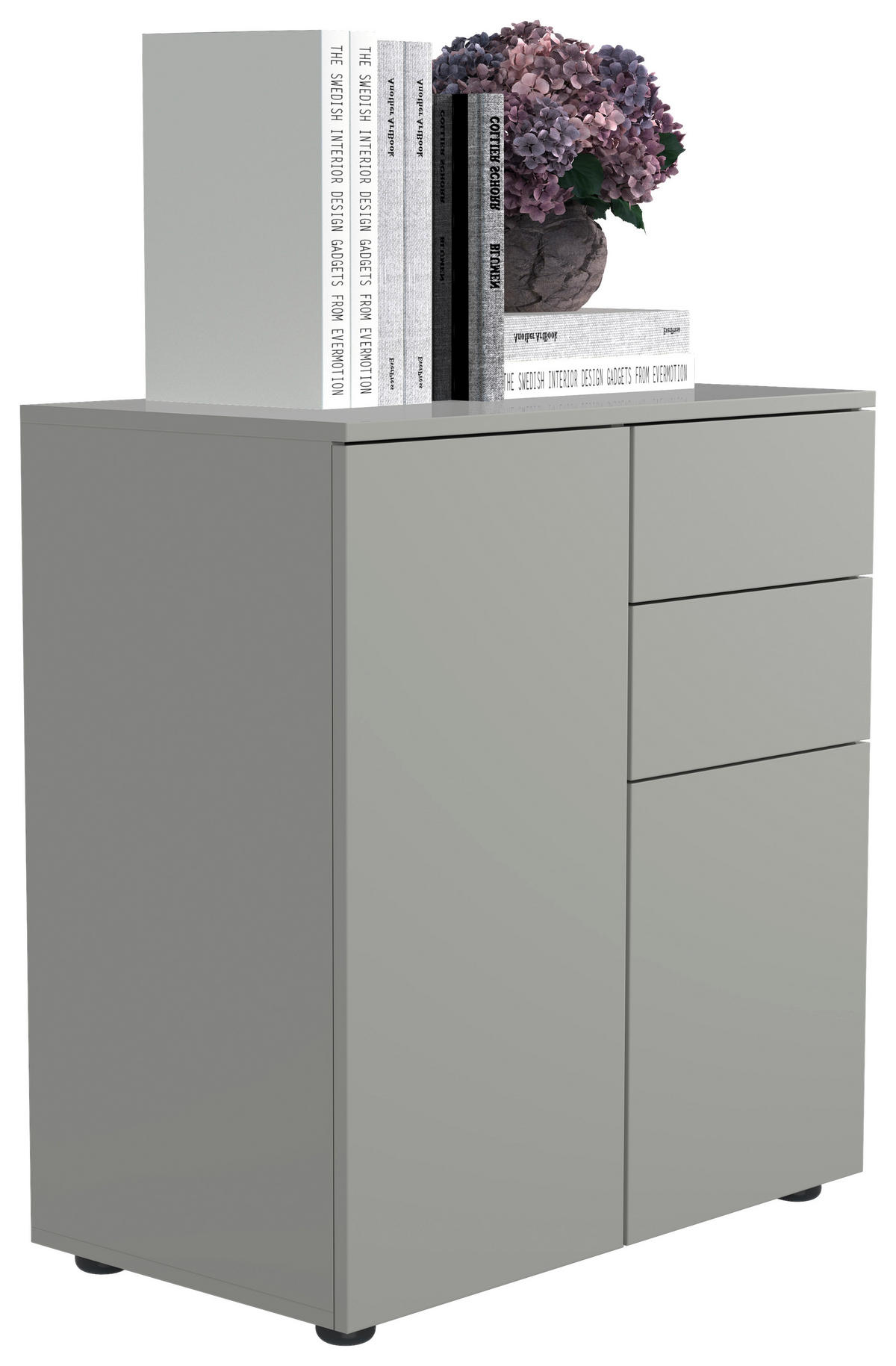 KOMMODE 70/77/39 cm  in Grau  - Schwarz/Grau, Design, Holzwerkstoff/Kunststoff (70/77/39cm) - MID.YOU