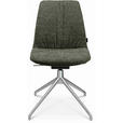 STUHL  in Aluminium Bouclé Metall, Textil  - Dunkelgrün/Alufarben, Design, Textil/Metall (46/81,5-84,5/55cm) - Johann Jakob