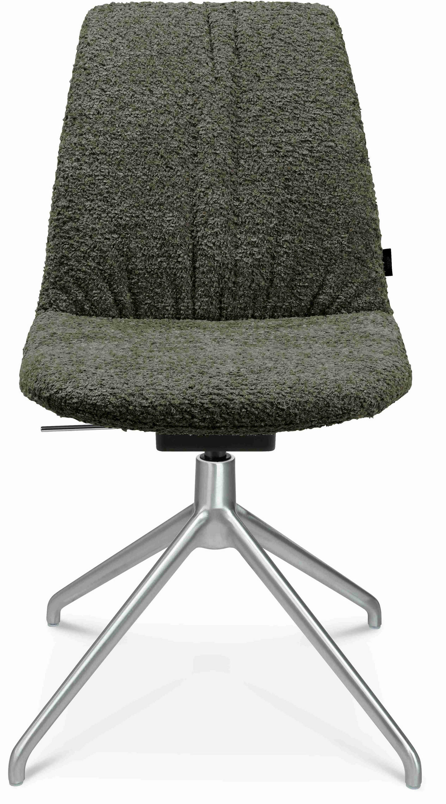 STUHL Bouclé Alufarben, Dunkelgrün  - Dunkelgrün/Alufarben, Design, Textil/Metall (46/81,5-84,5/55cm) - Johann Jakob