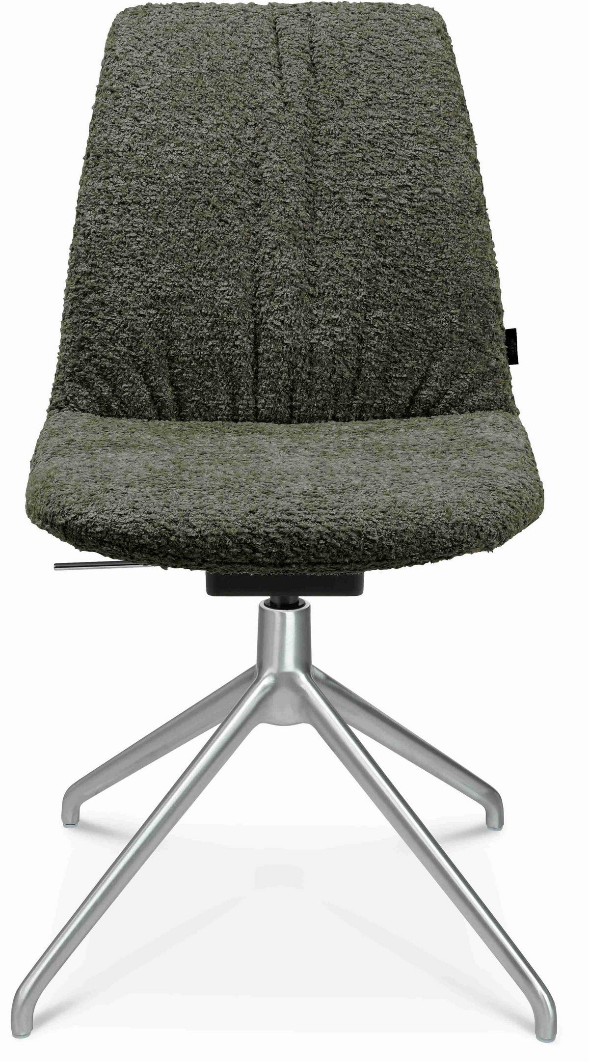 STUHL  in Aluminium Bouclé  - Dunkelgrün/Alufarben, Design, Textil/Metall (46/81,5-84,5/55cm) - Johann Jakob