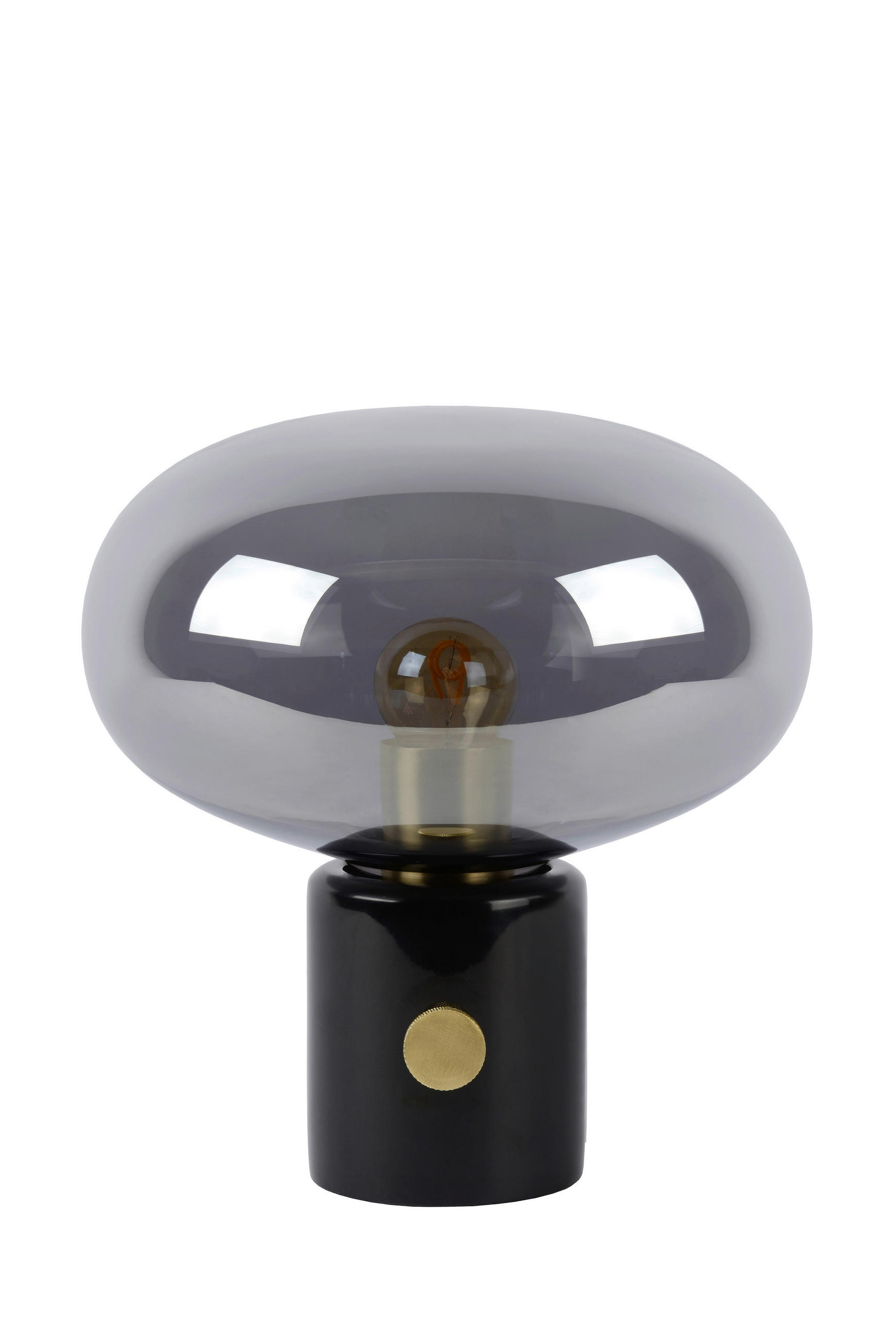 TISCHLEUCHTE 23/24 cm - Schwarz/Grau, Design, Glas/Stein (23/24cm) - Lucide