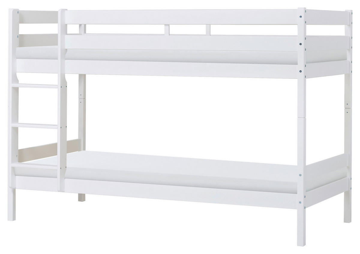 ETAGENBETT - Naturfarben/Weiß, MODERN, Holz (90/190cm) - MID.YOU