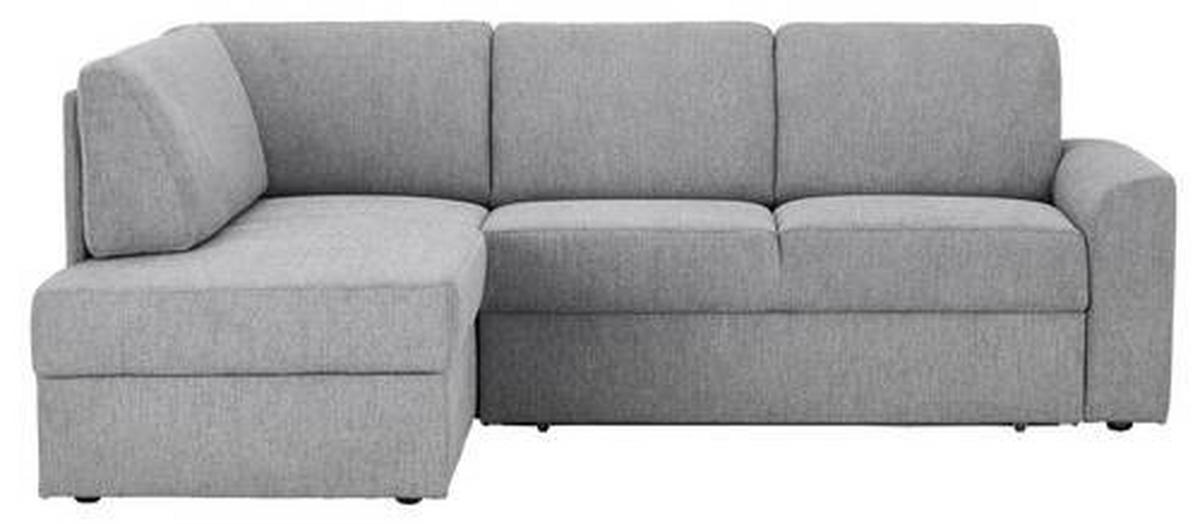 ECKSOFA in Webstoff Grau  - Schwarz/Grau, Konventionell, Kunststoff/Textil (165/224cm) - Xora