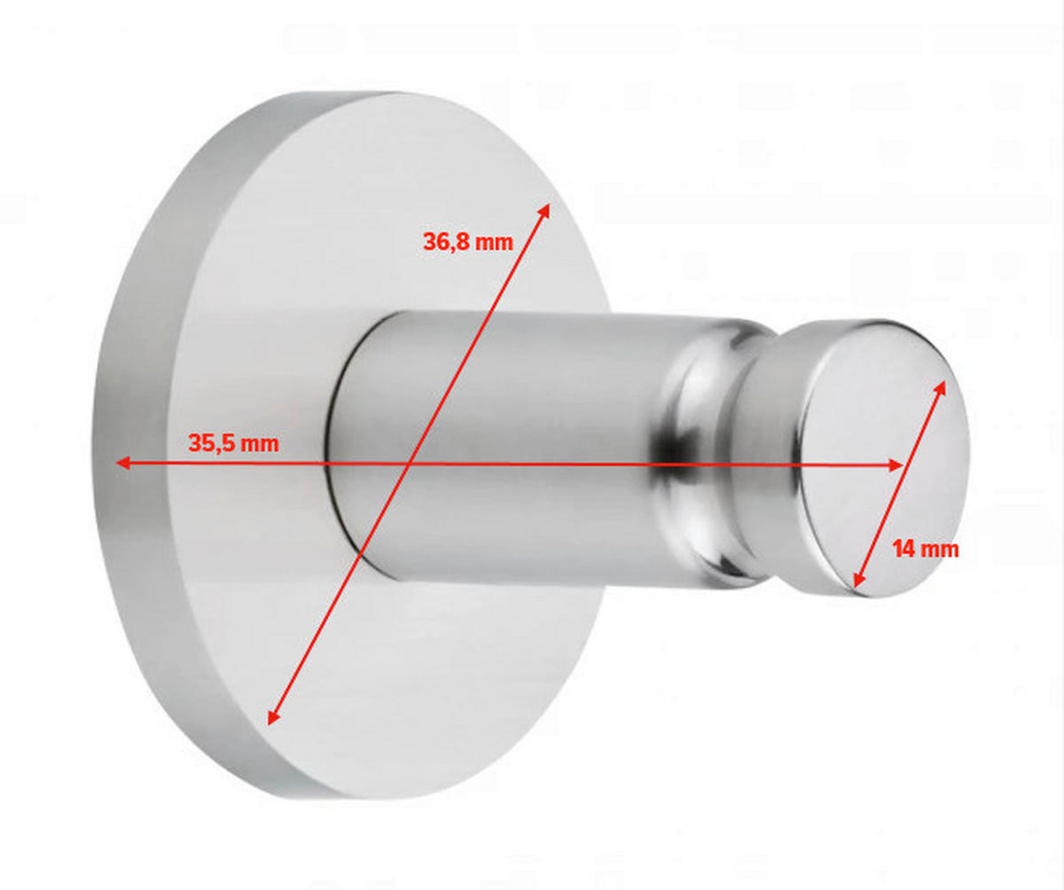 HANDTUCHHAKEN - Edelstahlfarben, Basics, Metall (36,8/36,8/35,5cm) - Tesa