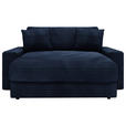 XXL-SESSEL Cord Dunkelblau    - Schwarz/Dunkelblau, MODERN, Kunststoff/Textil (160/87/190cm) - Carryhome