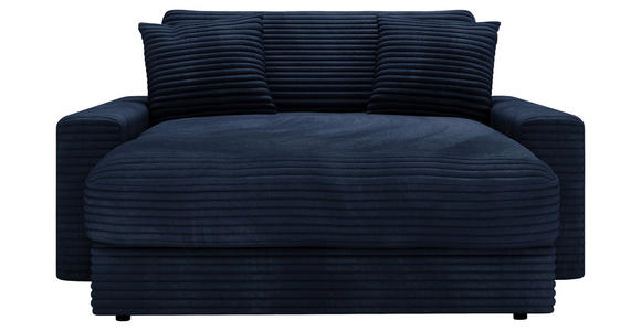 XXL-SESSEL Cord Dunkelblau - Schwarz/Dunkelblau, MODERN, Kunststoff/Textil (160/87/190cm) - Carryhome
