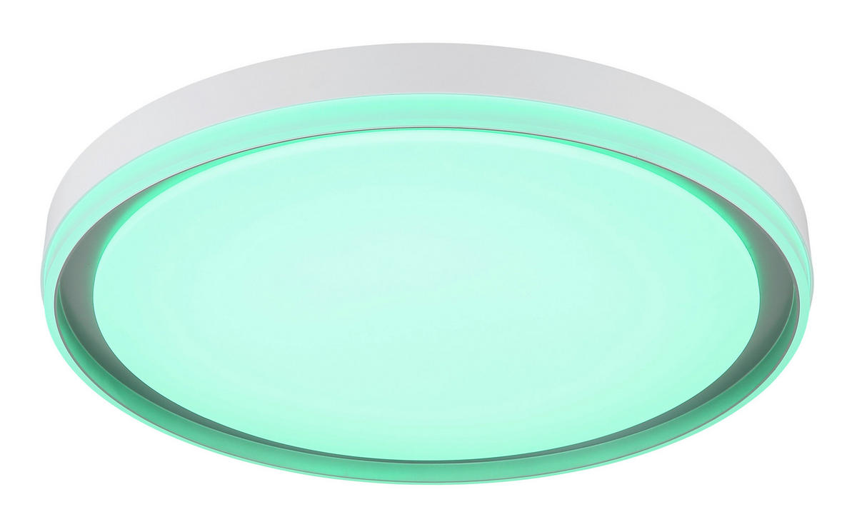 STROPNÍ LED SVÍTIDLO, 50/8 cm  - bílá/barvy stříbra, Design, kov/plast (50/8cm) - Globo