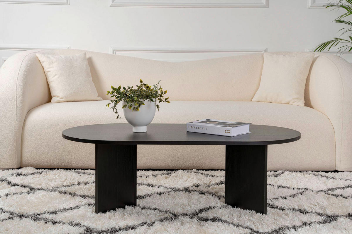COUCHTISCH Schwarz  - Schwarz, Design, Holzwerkstoff (119/40/60cm) - MID.YOU