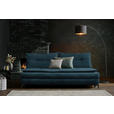 SCHLAFSOFA in Webstoff Blau  - Blau/Schwarz, MODERN, Textil/Metall (208/73/92/102cm) - Novel