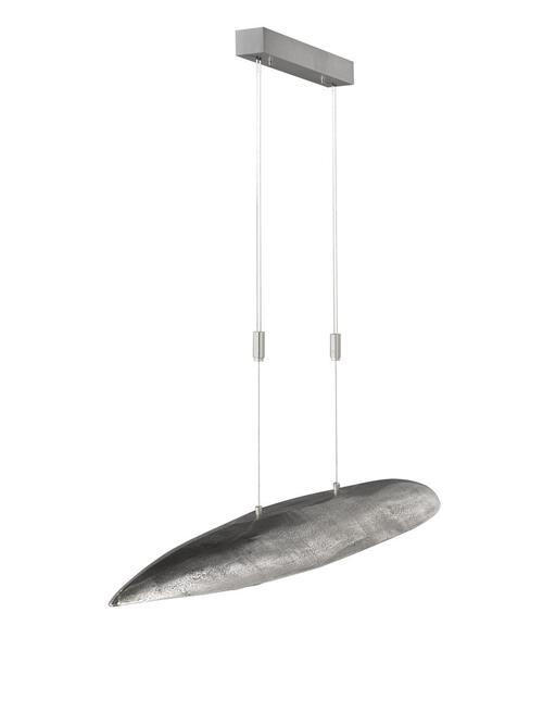 LED-HÄNGELEUCHTE    - Nickelfarben, Design, Metall (28,5/140cm) - Fischer & Honsel