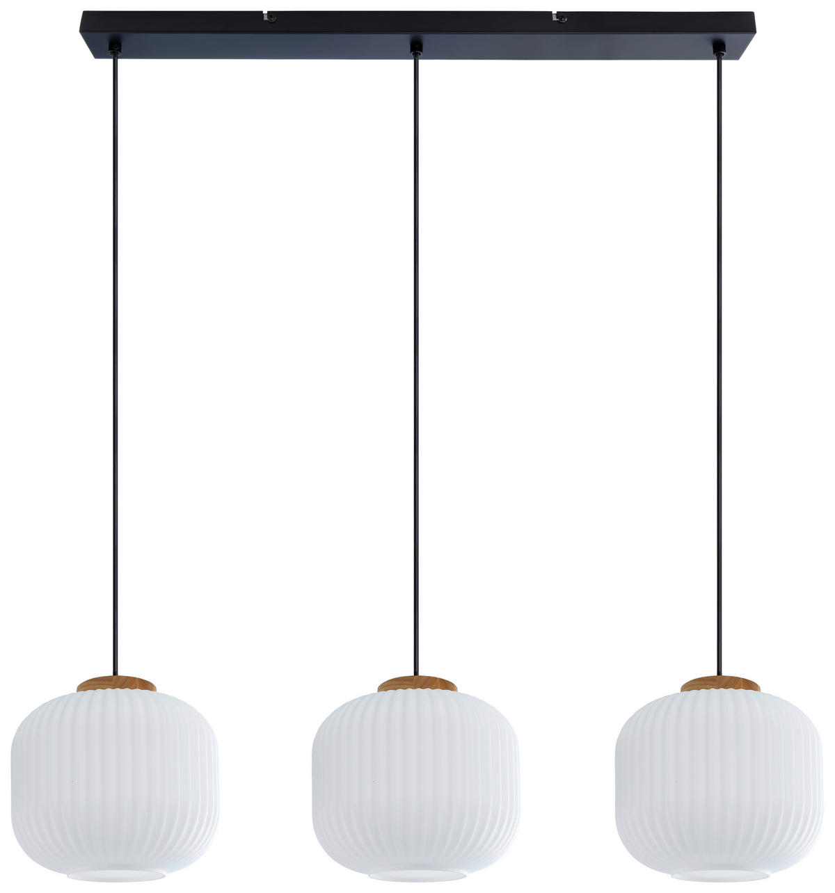 HÄNGELEUCHTE 84.5/20/120 cm  - Weiß, Trend, Glas/Holz (84.5/20/120cm) - Collet's Monde