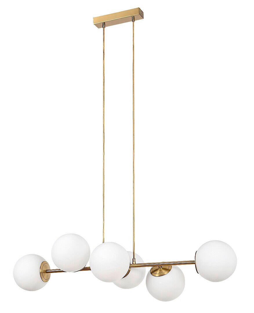 VISEČA NIHALNA SVETILKA  Kiara  91/90 cm          E27 - zlate barve/bela, Design, kovina/steklo (91/90cm)