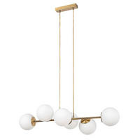 VISEČA NIHALNA SVETILKA  Kiara  91/90 cm          E27 - zlate barve/bela, Design, kovina/steklo (91/90cm)