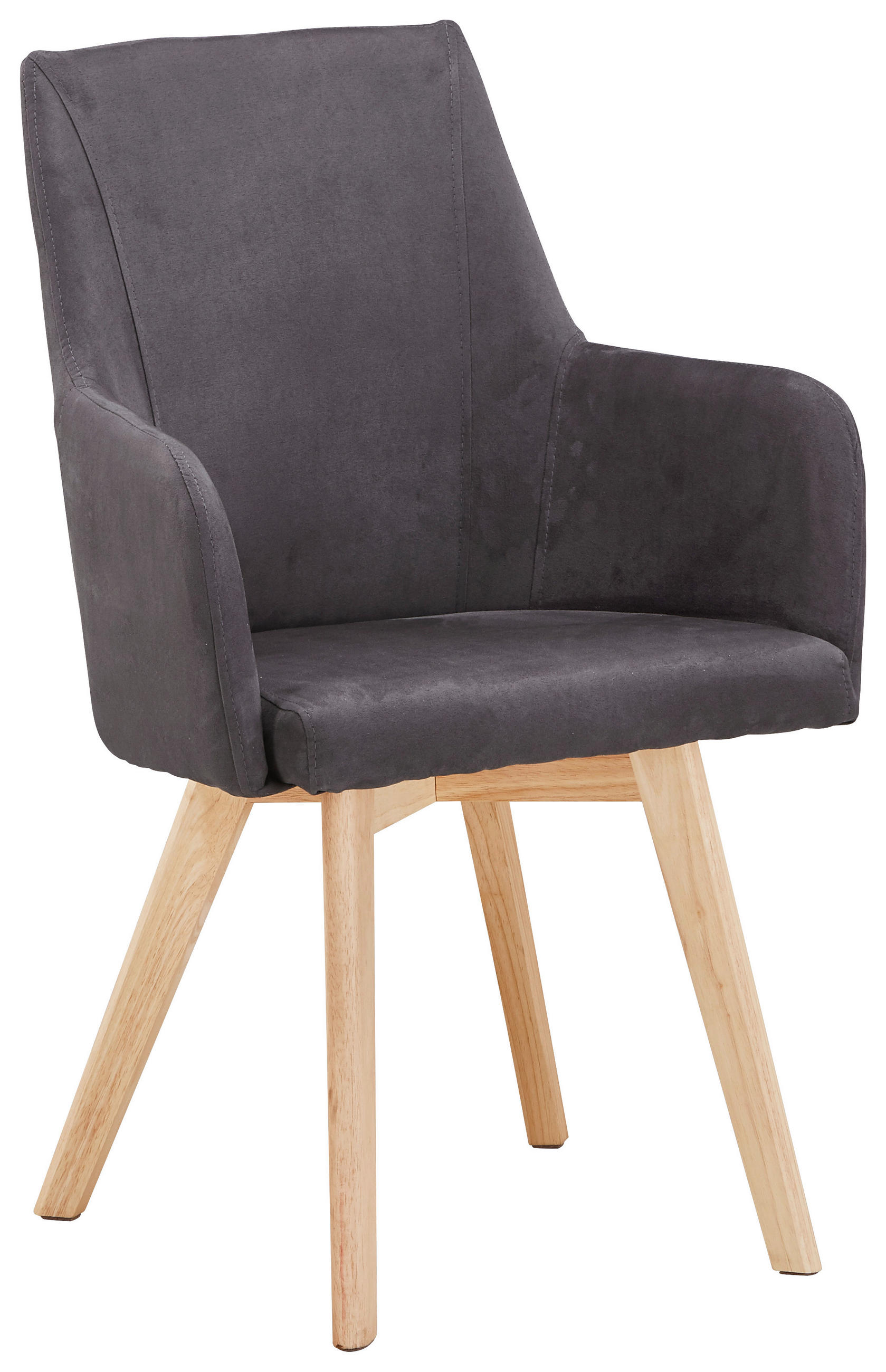 STOLIČKA S PODRÚČKAMI, tkaná textília, prírodné farby, tmavosivá - prírodné farby/tmavosivá, Design, drevo/textil (56/87/57cm) - Carryhome