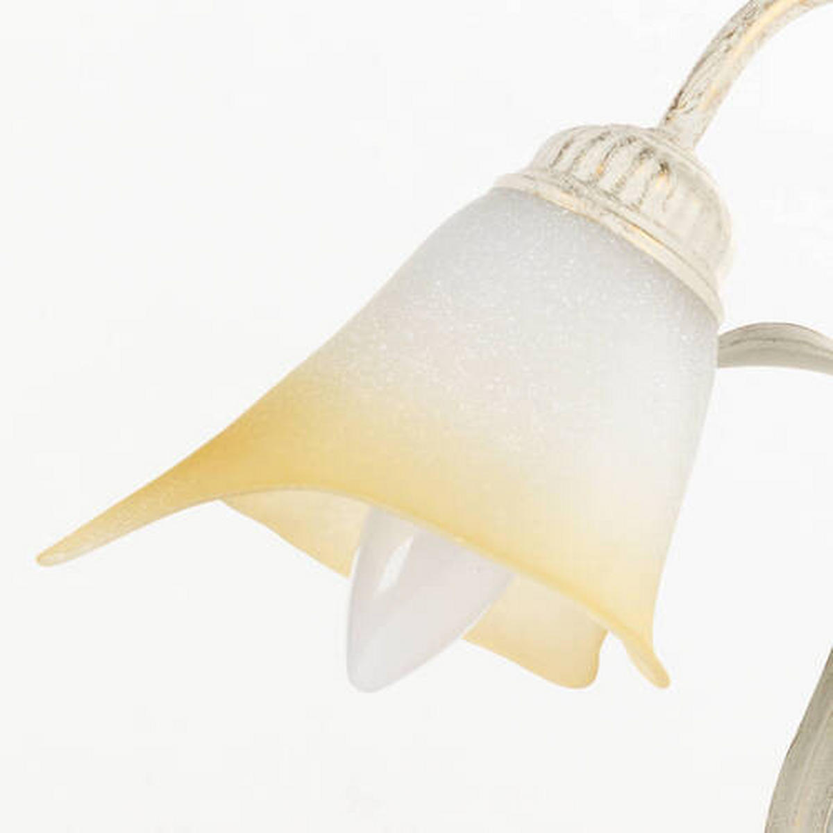 STOLNÁ LAMPA, E14, 25/31 cm  - biela, Natur, kov (25/31cm)