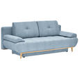 SCHLAFSOFA in Feincord Blau  - Blau/Naturfarben, MODERN, Holz/Textil (200/71/95cm) - Novel