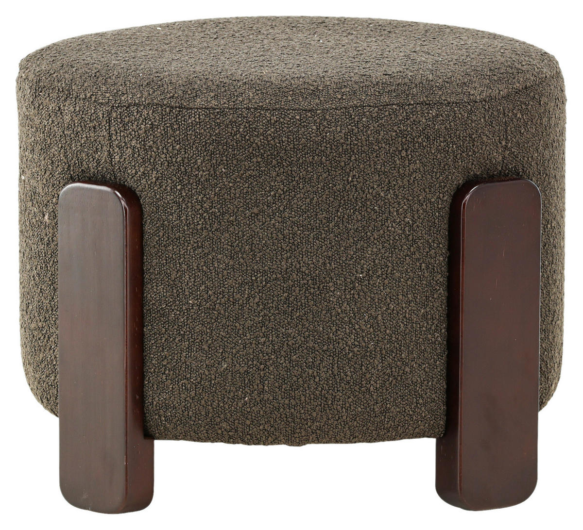 POUF in Braun, Dunkelgrau Holz, Textil Dunkelgrau  - Dunkelgrau/Braun, Design, Holz/Textil (52.5/43/52.5cm) - Livetastic