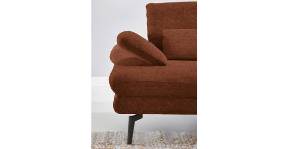 ECKSOFA in Velours Kupferfarben 310/180 cm - Schwarz/Kupferfarben, Design, Textil/Metall (310/180cm) - Dieter Knoll