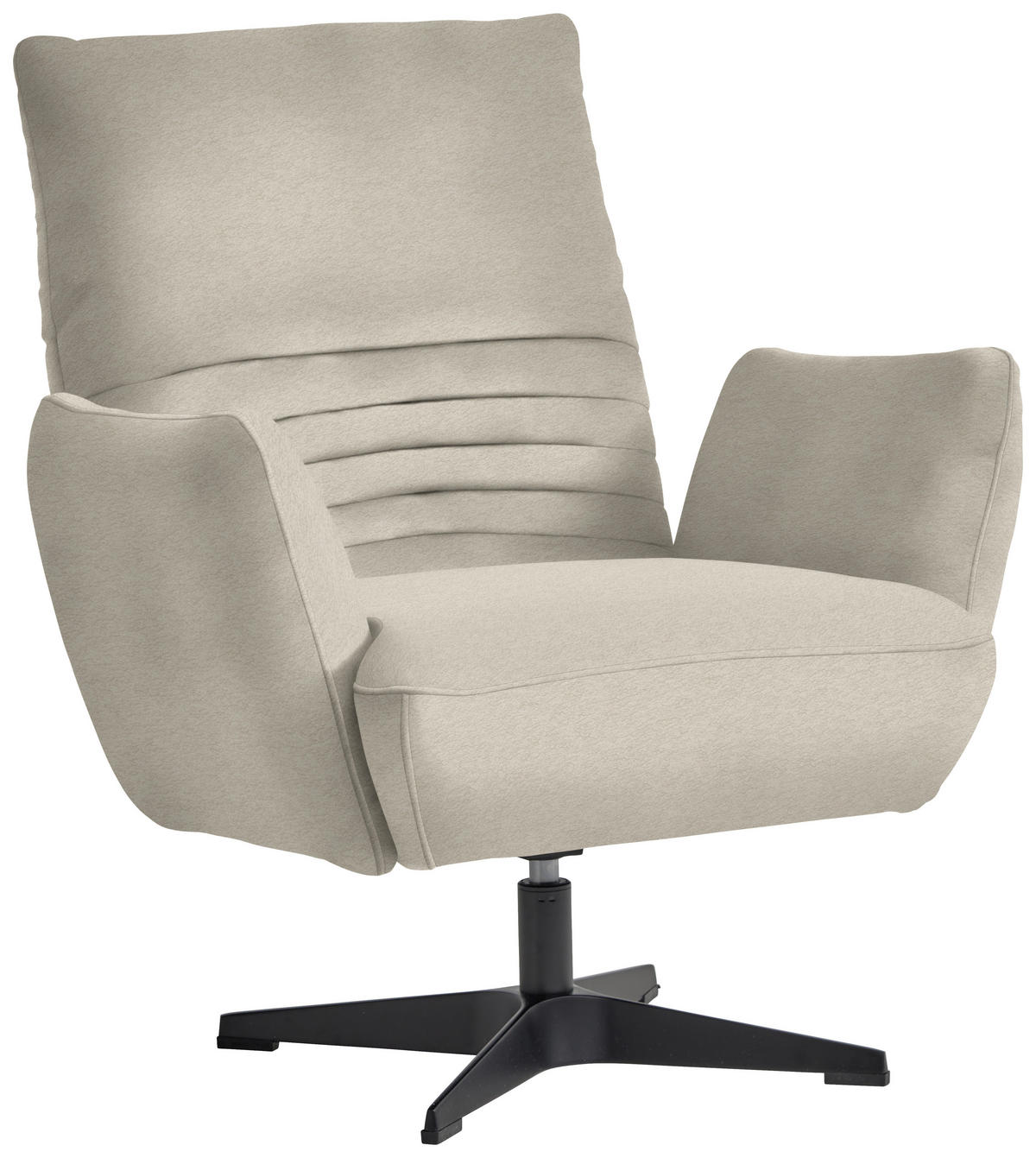 SESSEL in Teddystoff Creme  - Creme/Schwarz, Design, Textil/Metall (60/94/86cm) - Dieter Knoll