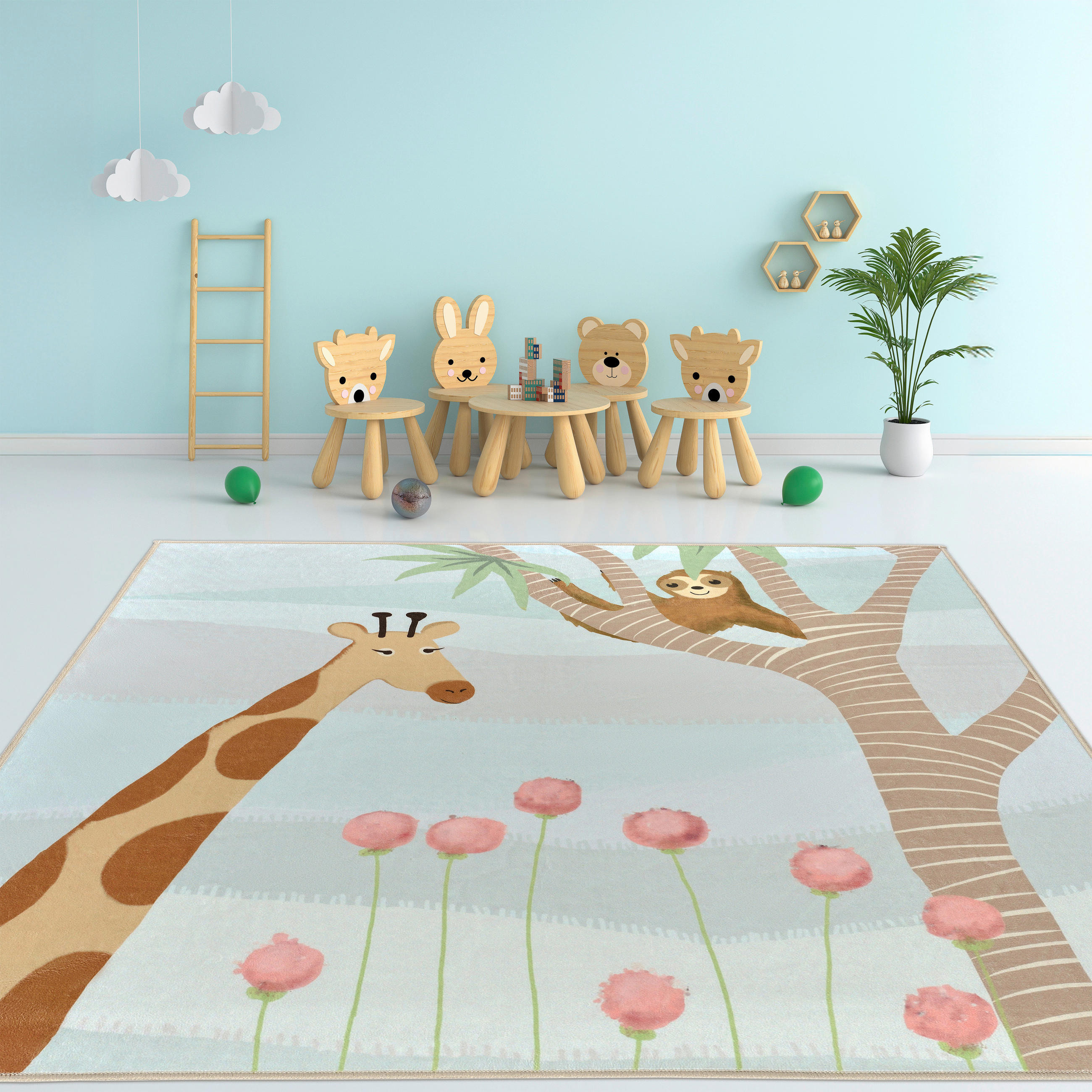 KINDERTEPPICH 120/120 cm LIVING-KIDS  - Multicolor, Design, Kunststoff/Textil (120/120cm) - Lindorug