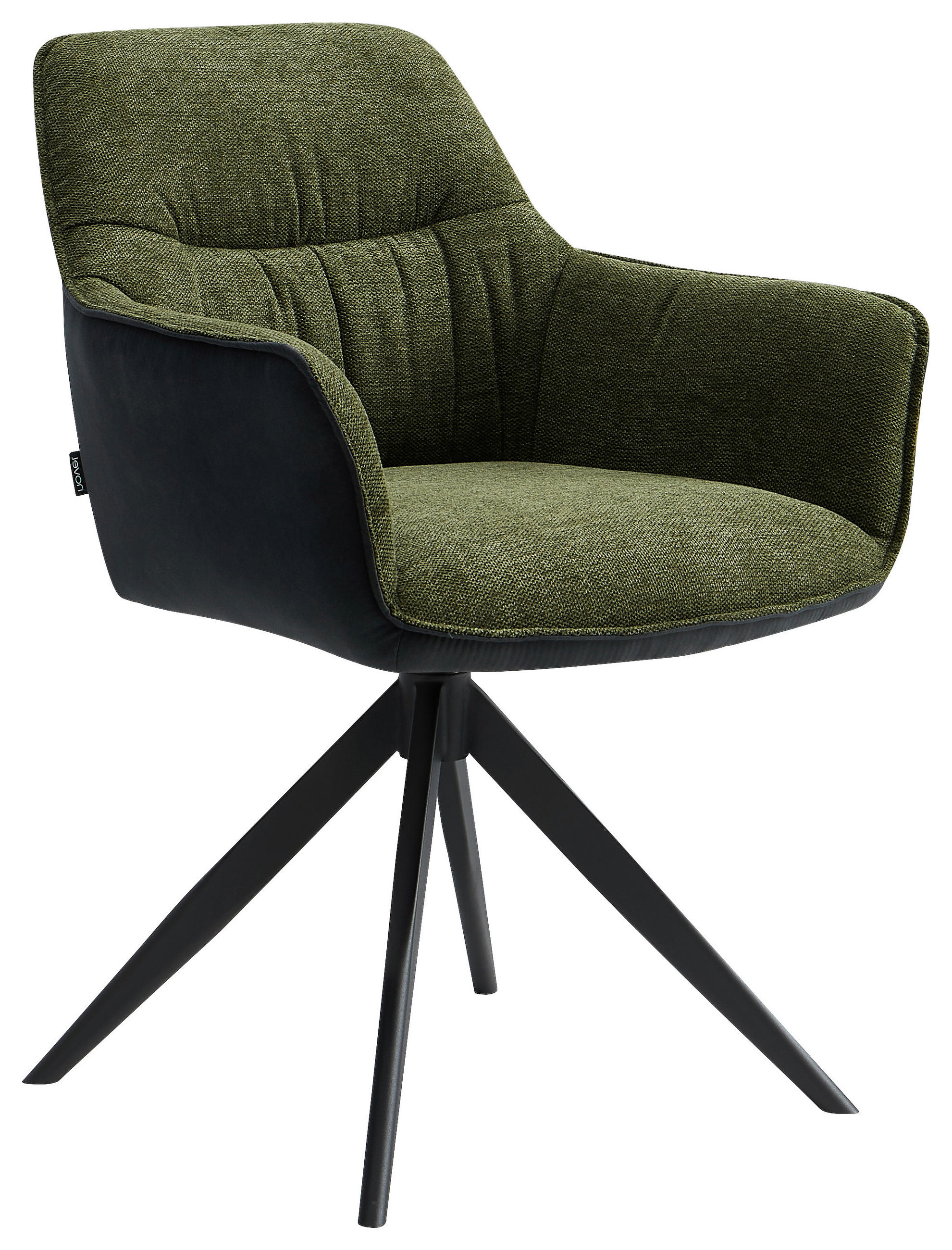 ŽIDLE S PODRUČKAMI, železo, tkaná látka, zelená, černá - černá/zelená, Design, kov/textil (61.5/83.5/63cm) - Novel