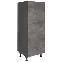 GERÄTEUMBAUSCHRANK 60/168/58 cm  in Schieferfarben  - Schieferfarben/Edelstahlfarben, MODERN, Holzwerkstoff/Metall (60/168/58cm) - Nobilia