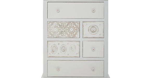 KOMMODE  in 60/81/35 cm  - Weiß, ROMANTIK / LANDHAUS, Holz/Holzwerkstoff (60/81/35cm) - Landscape