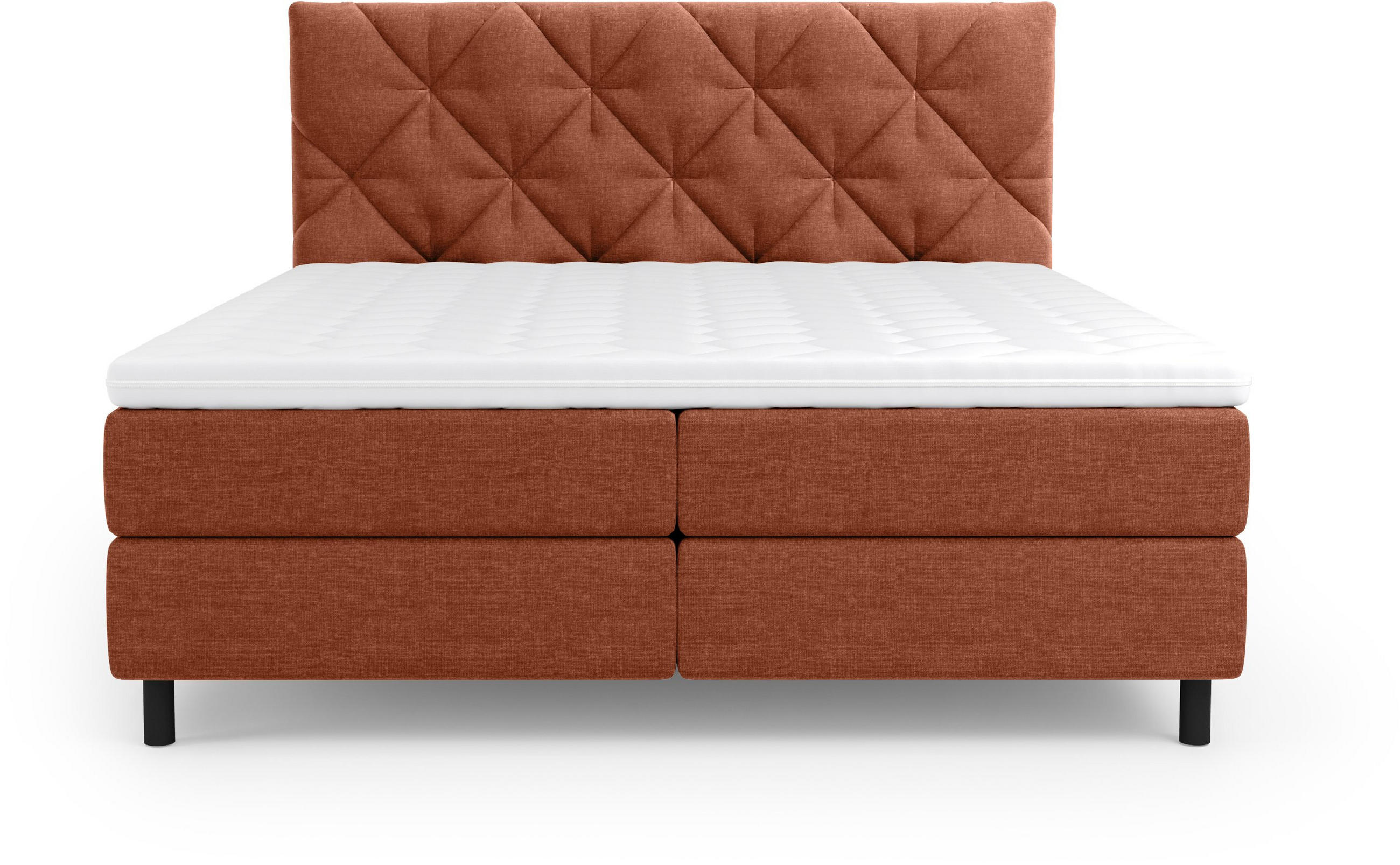 BOXBETT 140/200 cm  in Terracotta  - Terracotta/Schwarz, Design, Holz/Holzwerkstoff (140/200cm) - Esposa